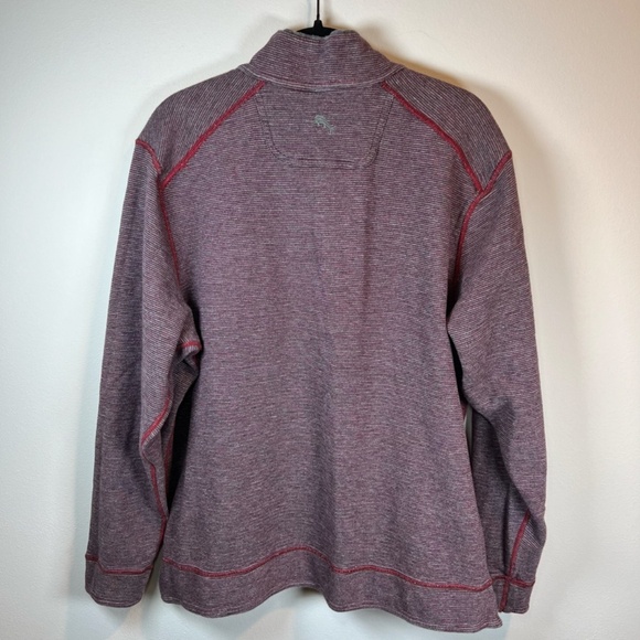 Tommy Bahama Mens Alpine View Reversible 1/4 Zip Pullover Sweater Gray Collar XL - Picture 12 of 16